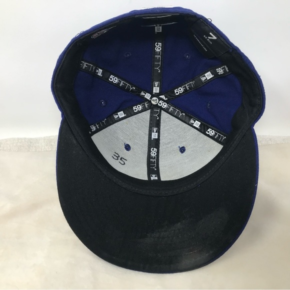 Round Rock Express Hat Cap Size 7 Blue New Era 59Fifty MiLB Baseball Signed #35 - Picture 5 of 8